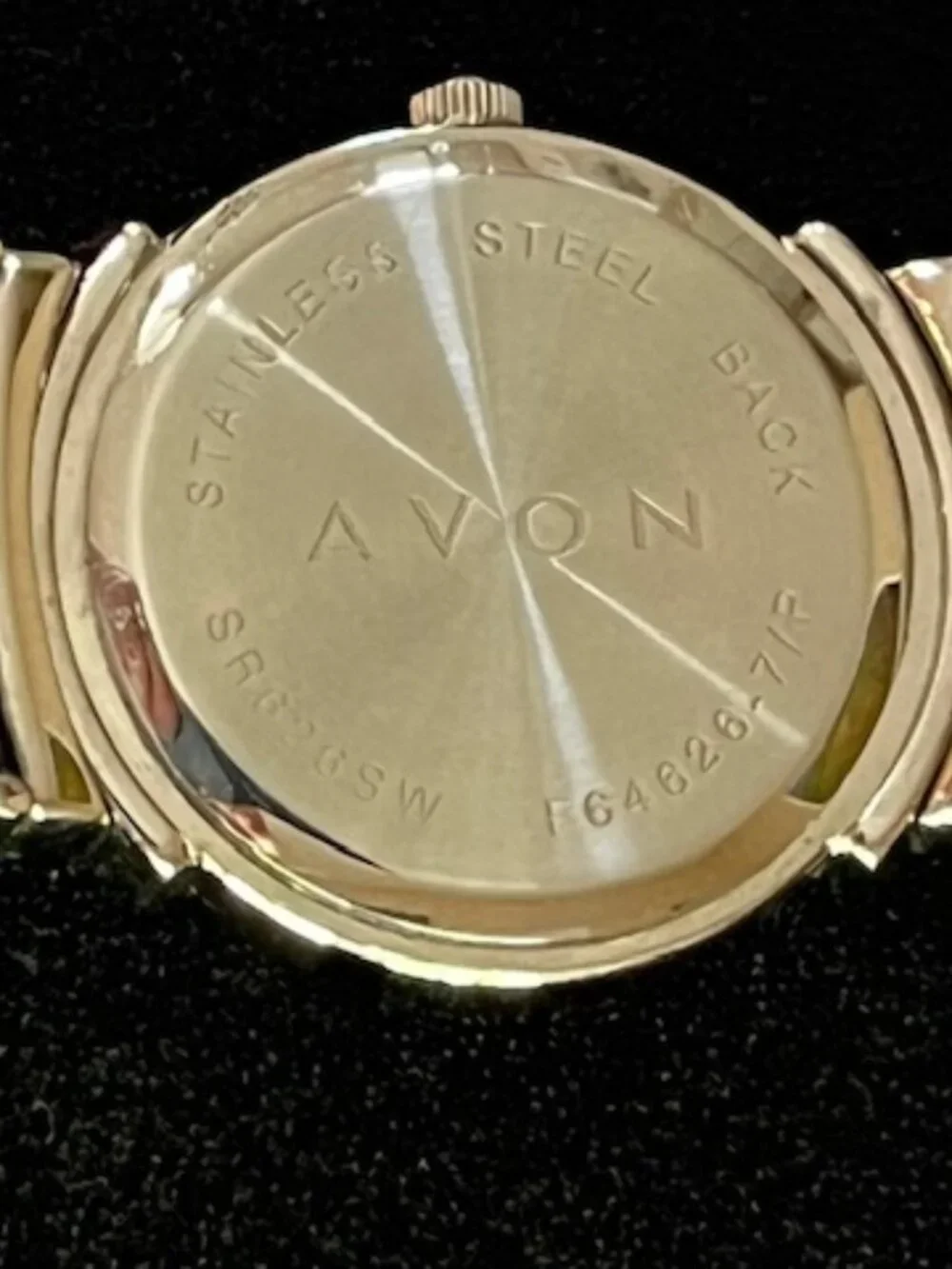 AVON | Two-sided Brown or Black Leather Band Reversible Watch-EUC-NEW Battery